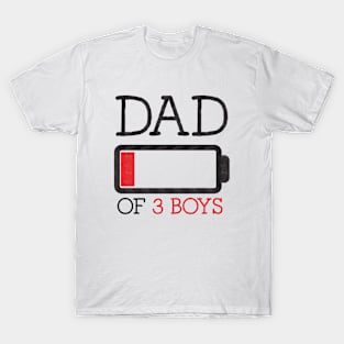 Dad Of 3 Boys - Father's Day T-Shirt